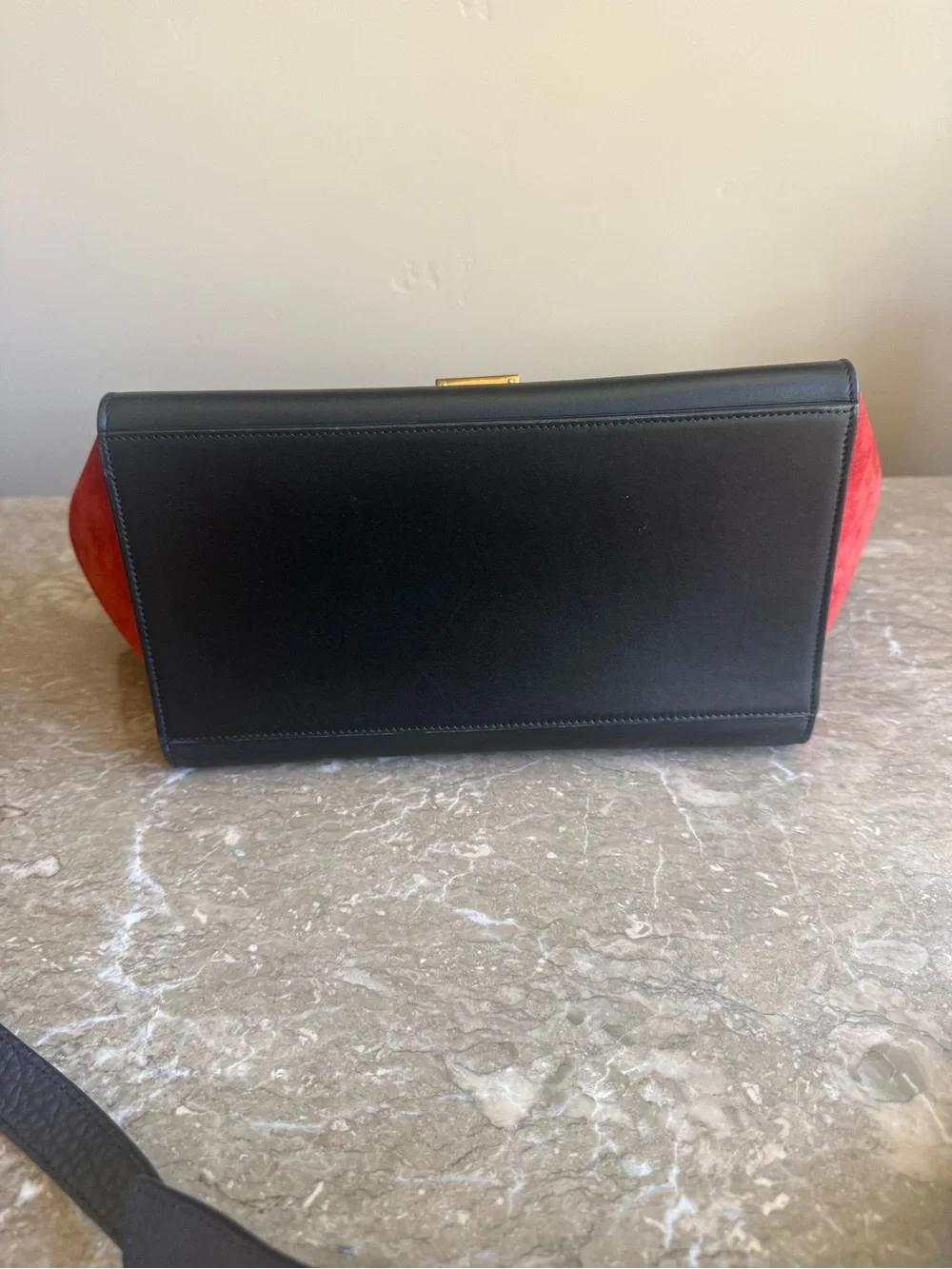 Celine Top Handle Bag in Black, Navy & Red with COA Authentic!!